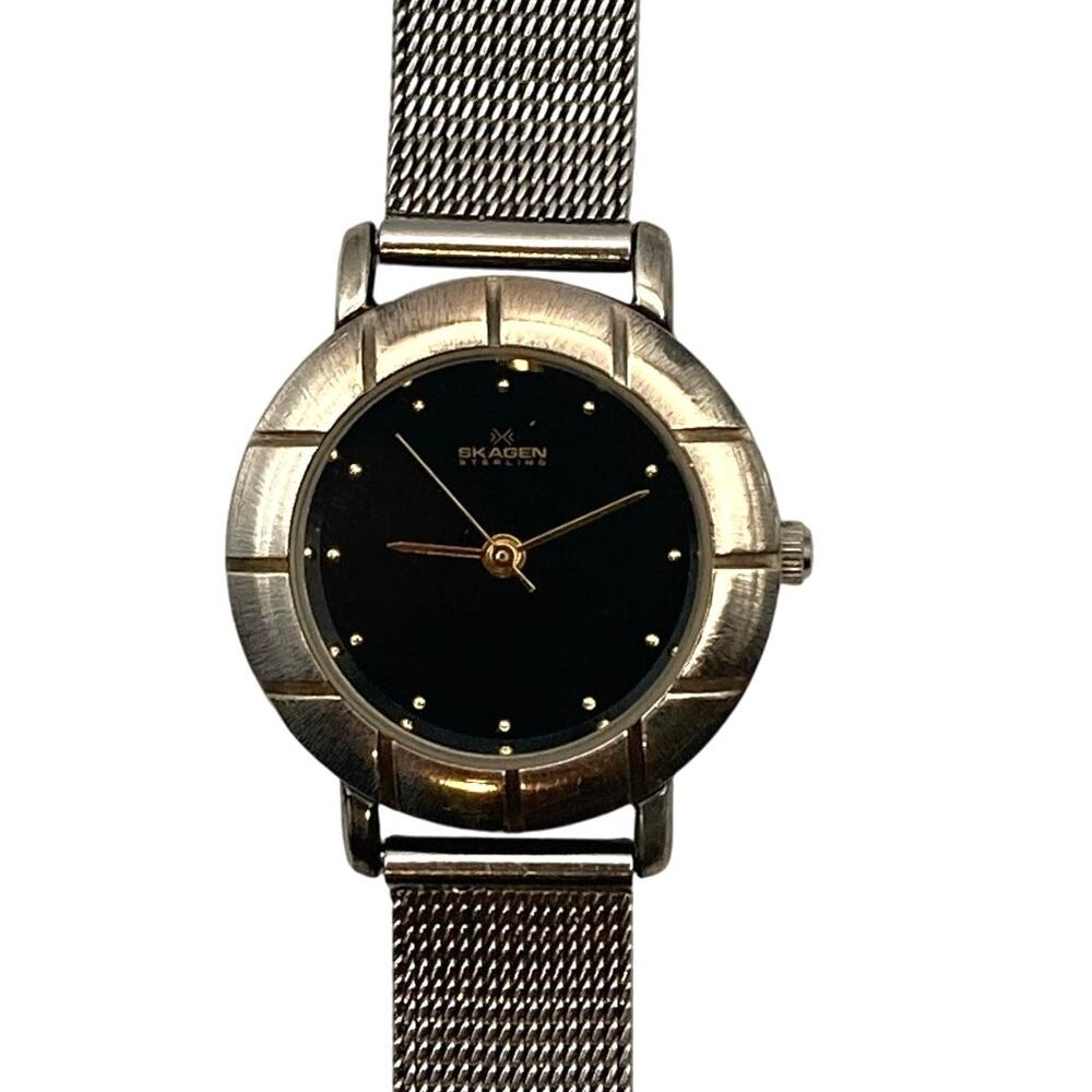 Skagen Sterling Minimalist Slim Women's Watch 26mm - New Battery - Adjustable-WR